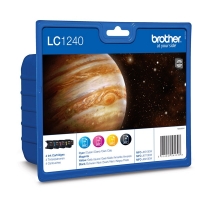 Brother Pakiet Brother LC-1240VALBP 1 czarny + 3 kolory, oryginalny LC1240VALBP 029084