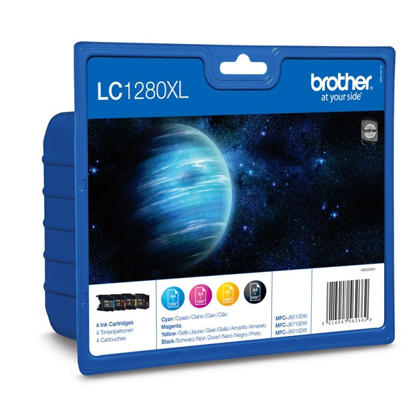 Brother Pakiet Brother LC-1280XLVALBP 1 czarny + 3 kolory, oryginalny LC-1280XLVALBP 029085 - 1