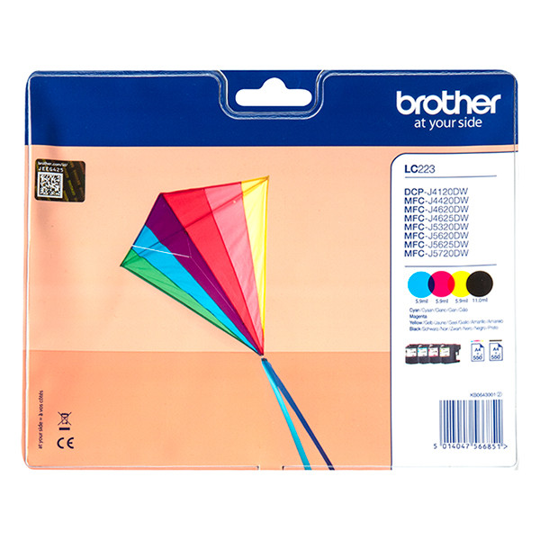 Brother Pakiet Brother LC-223VALBP czarny + 3 kolory, oryginalny LC223VALBP 028928 - 1