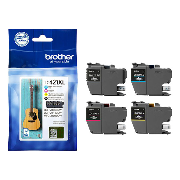 Brother Pakiet Brother LC-421XLVAL tusz czarny + 3 kolory, zwiększona pojemność, oryginalny LC-421XLVAL 051302 - 1