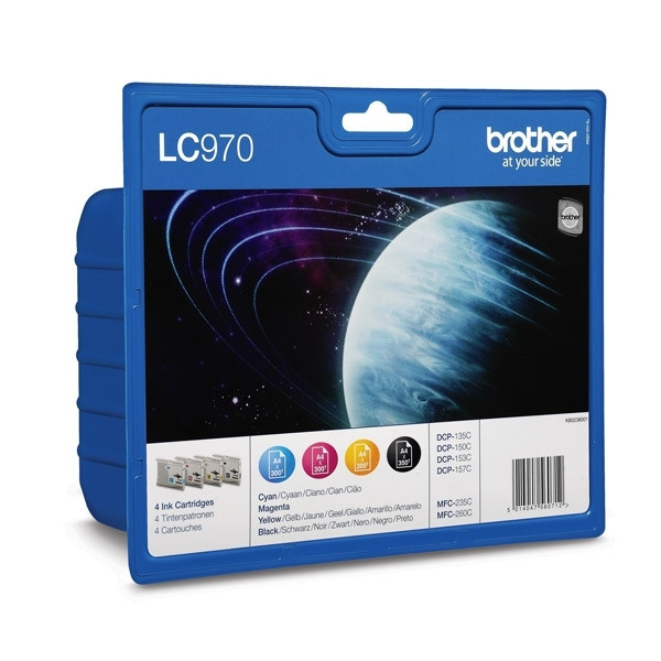 Brother Pakiet Brother LC-970VALBP 1 czarny + 3 kolory, oryginalny LC-970VALBP LC970VALBPDR 028840 - 1