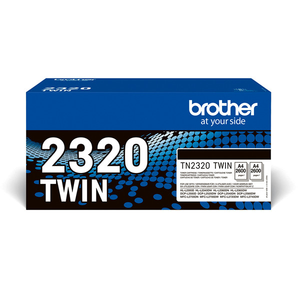 Brother TN-2320BK toner czarny, zwiększona pojemność (dwupak), oryginalny 051330 - 1