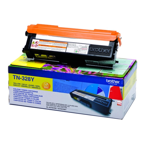 Brother TN-328Y toner żółty, extra zwiększona pojemność, oryginalny TN328Y 029208 - 1