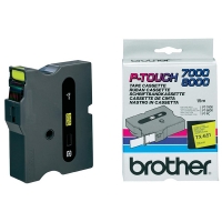 Brother TX-651 taśma, nadruk czarny na żółtym tle, 24 mm, oryginalna TX651 080312