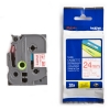 Brother TZe-252 taśma, nadruk czerwony na białym tle, 24 mm, oryginalna 080448 - 1