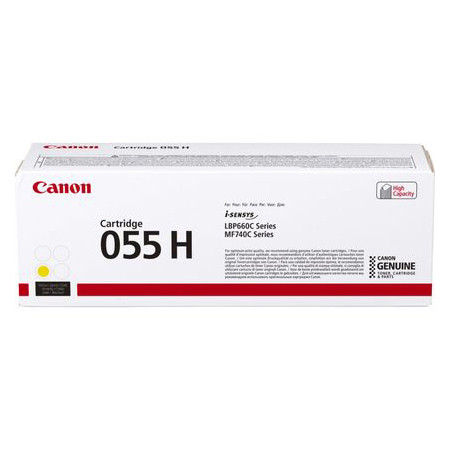 Canon 055H Y toner żółty, zwiększona pojemność, oryginalny 3017C002 070056 - 1