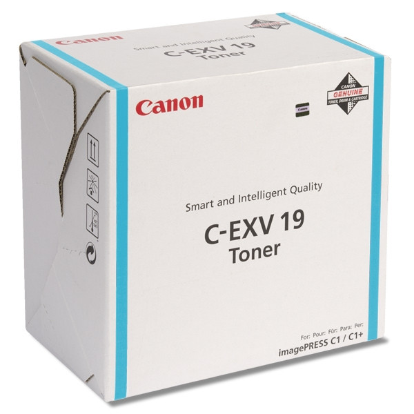 Canon C-EXV19 C toner niebieski, oryginalny 0398B002 070890 - 1