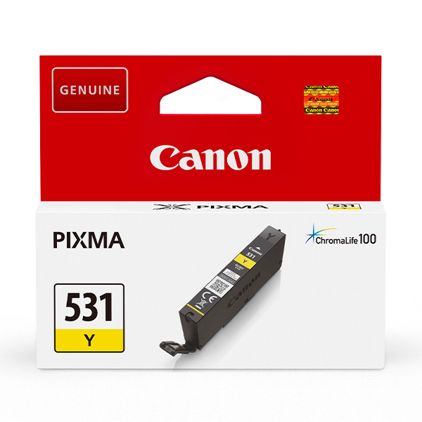 Canon CLI-531Y tusz żółty, oryginalny 6121C001 017650 - 1