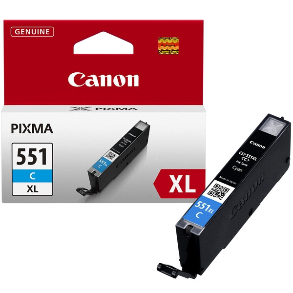 Canon CLI-551C XL tusz niebieski, zwiększona pojemność, oryginalny 6444B001 018792 - 1