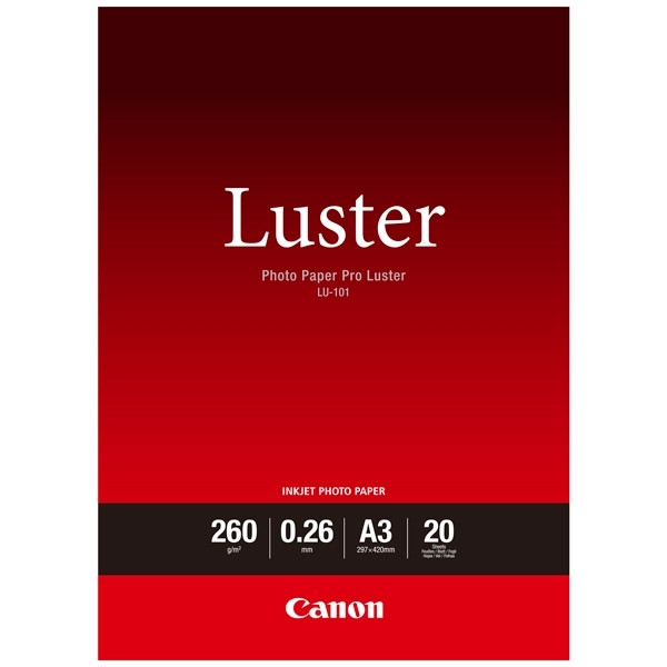 Canon LU-101 papier fotograficzny błyszczący, 260 gramów A3, (20 kartek) 6211B007 154002 - 1