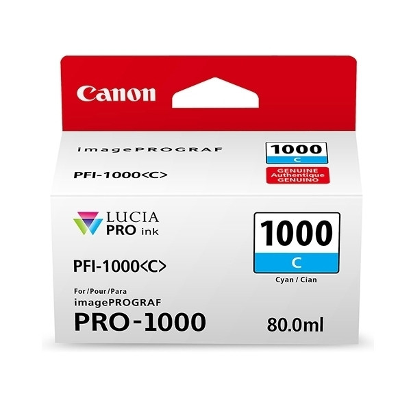 Canon PFI-1000C tusz niebieski, oryginalny 0547C001 010128 - 1