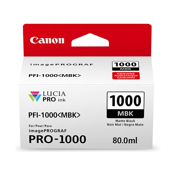 Canon PFI-1000MBK tusz czarny, matowy, oryginalny 0545C001 010124 - 1