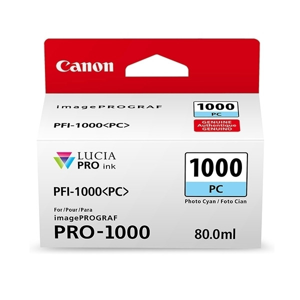 Canon PFI-1000PC tusz foto niebieski, oryginalny 0550C001 010134 - 1