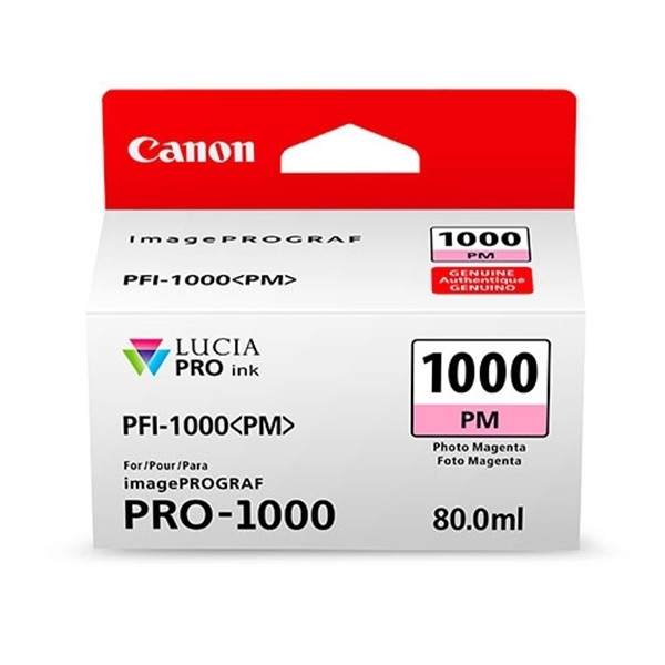 Canon PFI-1000PM tusz foto czerwony, oryginalny 0551C001 010136 - 1