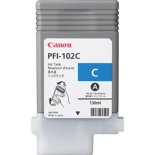 Canon PFI-102C tusz niebieski, oryginalny 0896B001 018205 - 1