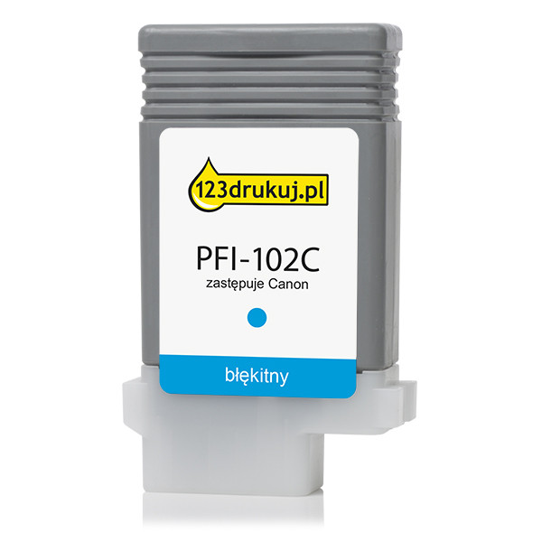 Canon PFI-102C tusz niebieski, wersja 123drukuj 0896B001C 018206 - 1