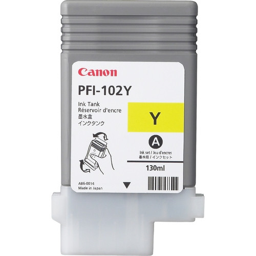 Canon PFI-102Y tusz żółty, oryginalny 0898B001 018215 - 1