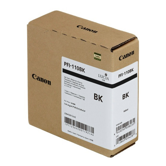 Canon PFI-110BK tusz czarny, oryginalny 2364C001 010156 - 1