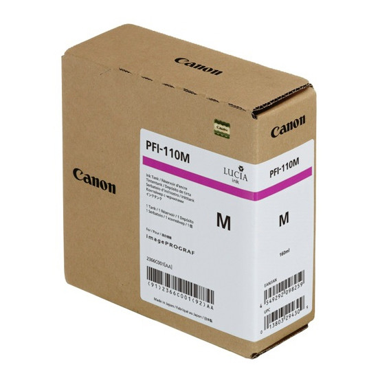 Canon PFI-110M tusz czerwony, oryginalny 2366C001 010160 - 1