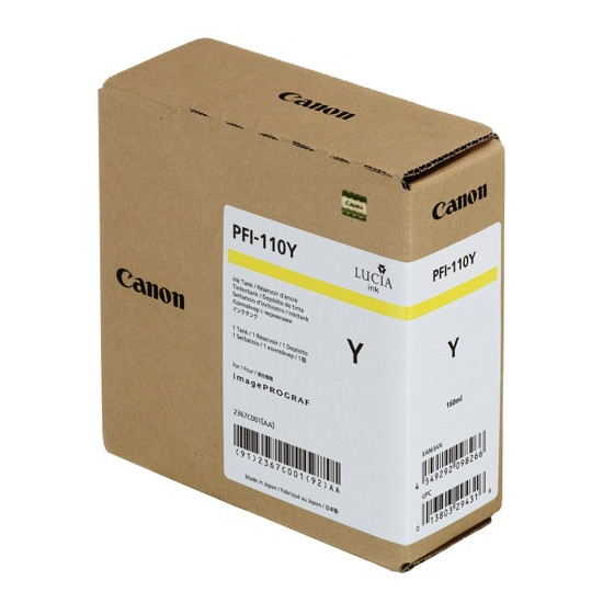 Canon PFI-110Y tusz żółty, oryginalny 2367C001 010162 - 1