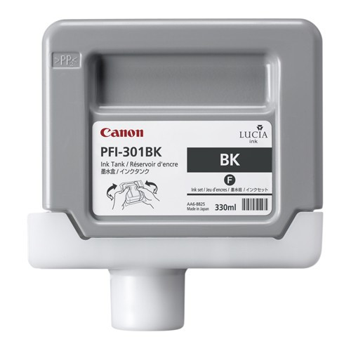 Canon PFI-301BK tusz czarny, oryginalny 1486B001 018282 - 1