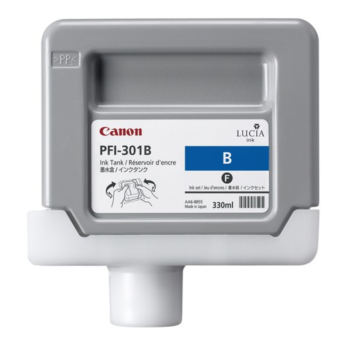 Canon PFI-301B intensywny niebieski, oryginalny 1494B001 018298 - 1