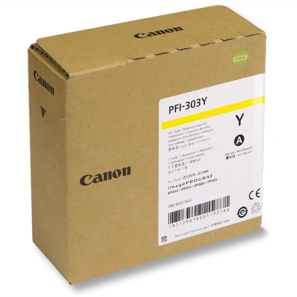 Canon PFI-303Y tusz żółty, oryginalny 2961B001 018380 - 1