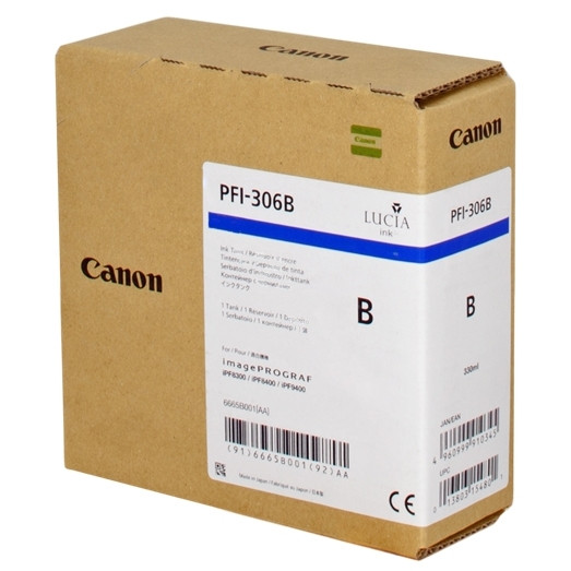Canon PFI-306B tusz intensywny błękit, oryginalny 6665B001 018872 - 1