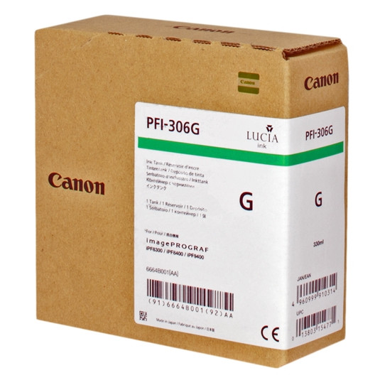 Canon PFI-306G tusz zielony, oryginalny 6664B001 018870 - 1