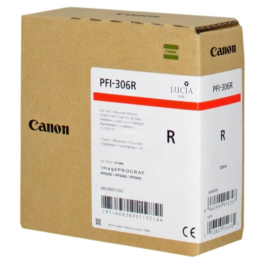 Canon PFI-306R tusz intensywna czerwień, oryginalny 6663B001 018868 - 1