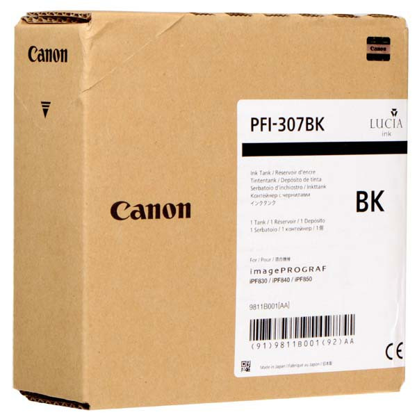 Canon PFI-307BK tusz czarny, oryginalny 9811B001 018540 - 1