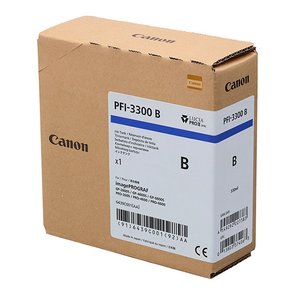 Canon PFI-3300B tusz intensywny błękit, zwiększona pojemność, oryginalny 6439C001 010570 - 1