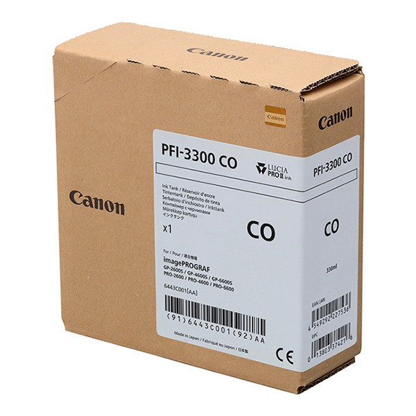 Canon PFI-3300CO optymalizator połysku, zwiększona pojemność, oryginalny 6443C001 010578 - 1