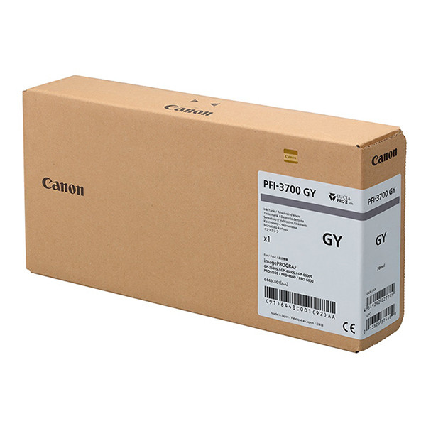 Canon PFI-3700GY tusz szary, extra zwiększona pojemność, oryginalny 6448C001 010588 - 1