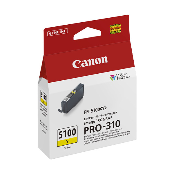Canon PFI-5100Y tusz żółty, oryginalny 6955C001 083786 - 1