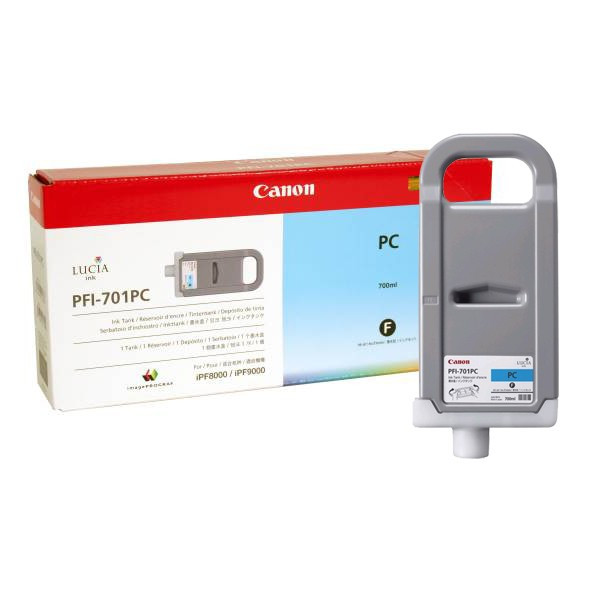 Canon PFI-701PC tusz foto niebieski, oryginalny 0904B005 018314 - 1