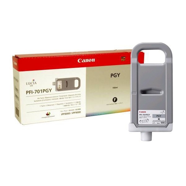 Canon PFI-701PGY tusz foto szary, oryginalny 0910B001 018326 - 1