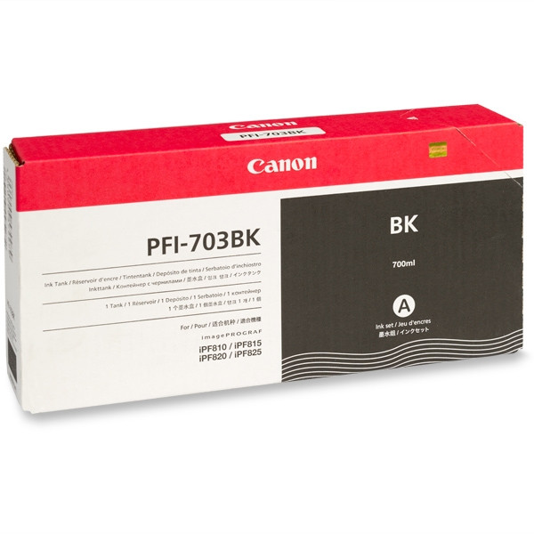 Canon PFI-703BK tusz czarny, zwiększona pojemność, oryginalny 2963B001 018384 - 1