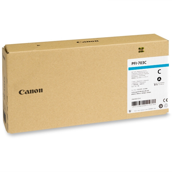 Canon PFI-703C tusz niebieski, zwiększona pojemność, oryginalny 2964B001 018386 - 1