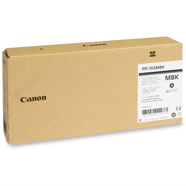 Canon PFI-703MBK tusz matowy czarny, zwiększona pojemność, orygianlny 2962B001 018382 - 1