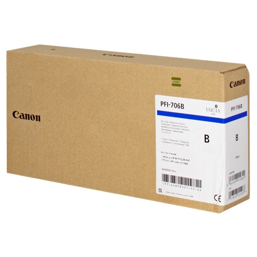 Canon PFI-706B tusz intensywny błękit, zwiększona pojemność, oryginalny 6689B001 018896 - 1