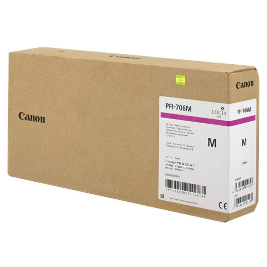 Canon PFI-706M tusz czerwony, zwiększona pojemność, oryginalny 6683B001 018880 - 1