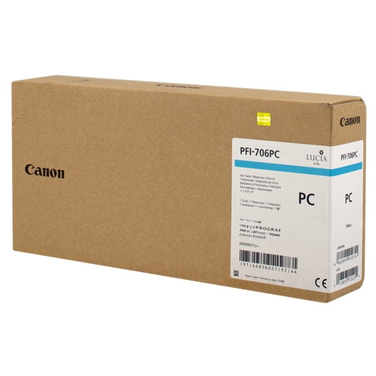 Canon PFI-706PC tusz foto niebieski, zwiększona pojemność, oryginalny 6685B001 018884 - 1