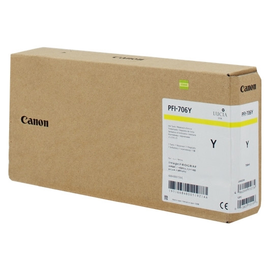 Canon PFI-706Y tusz żółty, zwiększona pojemność, oryginalny 6684B001 018882 - 1