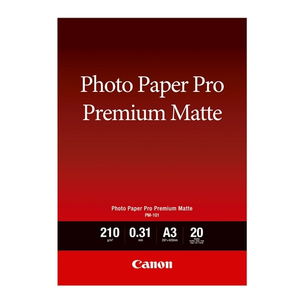 Canon PM-101 papier fotograficzny matowy, 210 gramów A3, (20 kartek) 8657B006 154016 - 1