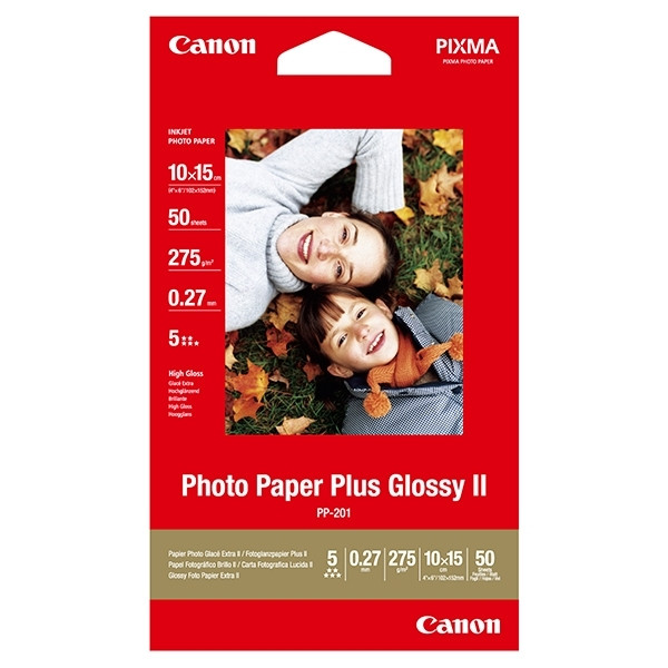 Canon PP-201 papier fotograficzny błyszczący, 265 g 10 x 15 cm, (50 kartek) 2311B003 064575 - 1
