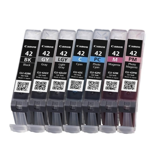 Pakiet Canon CLI-42 BK/C/M/PC/PM/GY/LGY, oryginalny 906505 - 1