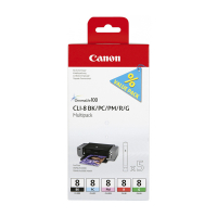 Canon Pakiet Canon CLI-8 BK/PC/PM/R/G czarny + 3 kolory, oryginalny 0620B027 010463