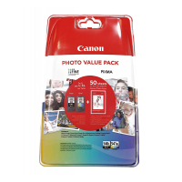 Canon Pakiet Canon PG-540L/CL-541XL tusz czarny + kolor + papier foto, oryginalny 5224B005 5224B007 5224B012 5224B013 018588
