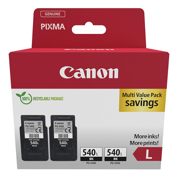 Pakiet Canon PG-540L tusz czarny x 2, oryginalny 132300 - 1